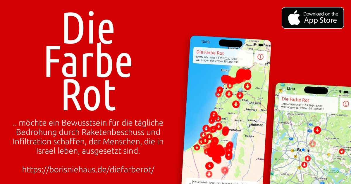 Die Farbe Rot – interaktive Fotoarbeit, App-Teaser