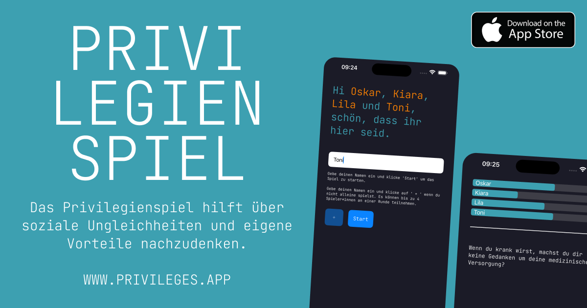 Privilegien – App-Teaser