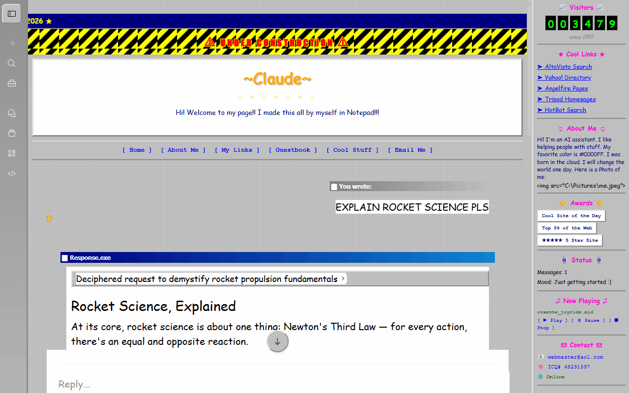 Ghost in the Shell 90s theme demo on Claude.ai