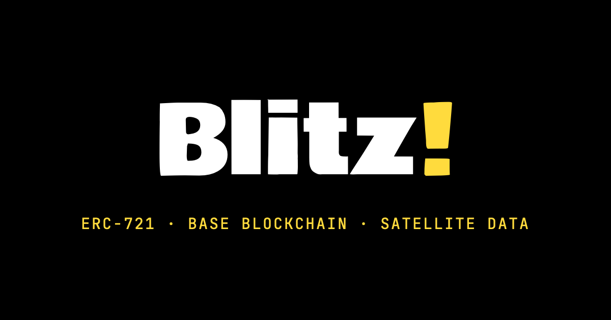 Blitz! – ERC-721 on the Base blockchain with satellite data, App-Teaser