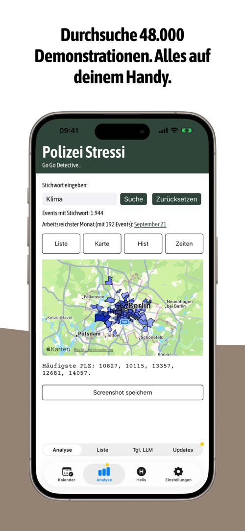 Polizei Stressi Screenshot - Event-Detail